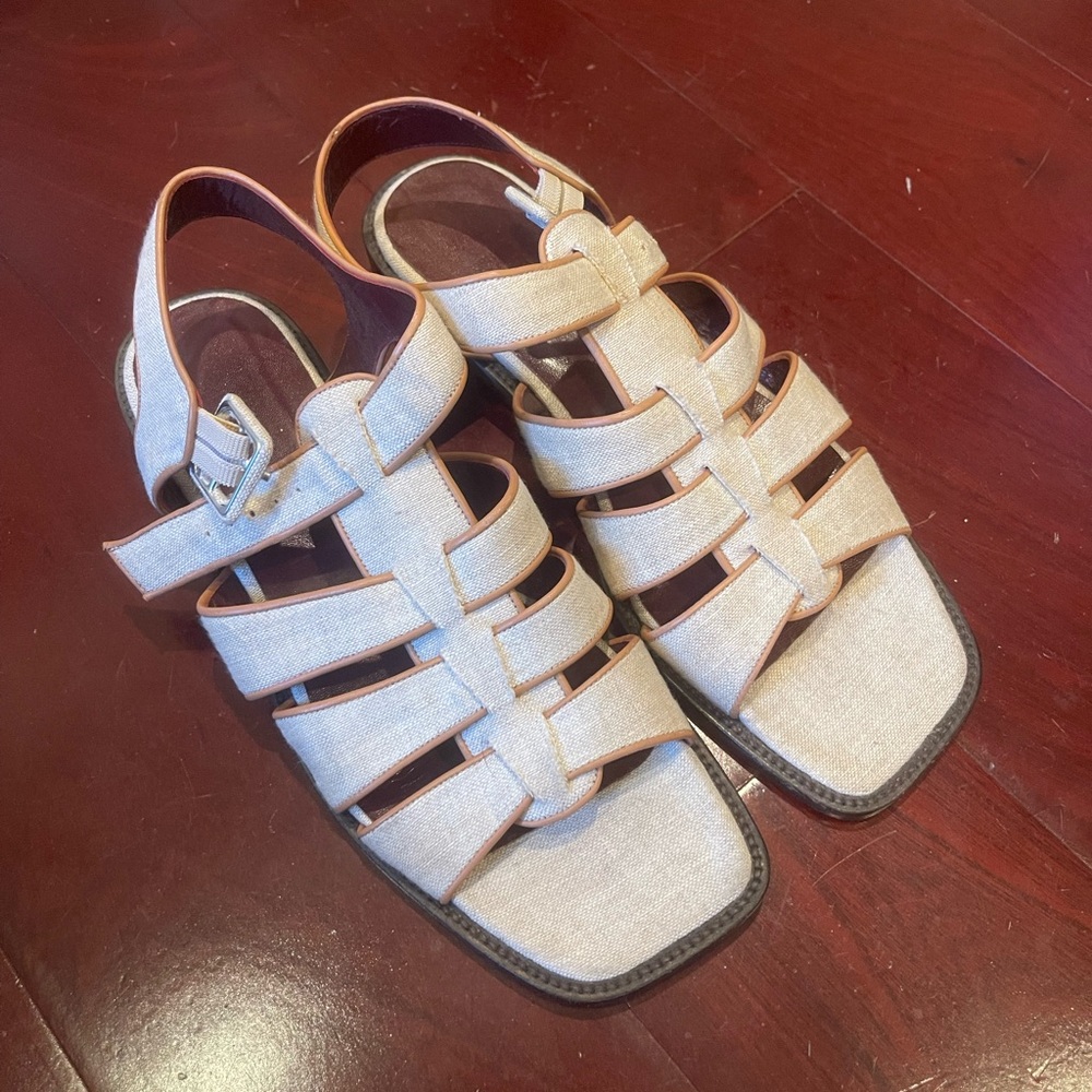 STAUD Elsa Flat Ankle Strap Fisherman Sandals NWT size 9